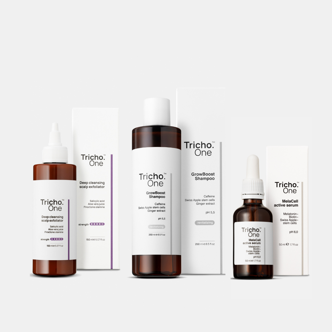 Zestaw na wypadanie włosów dla normalnej lub tłustej skóry głowy (bez podrażnień)