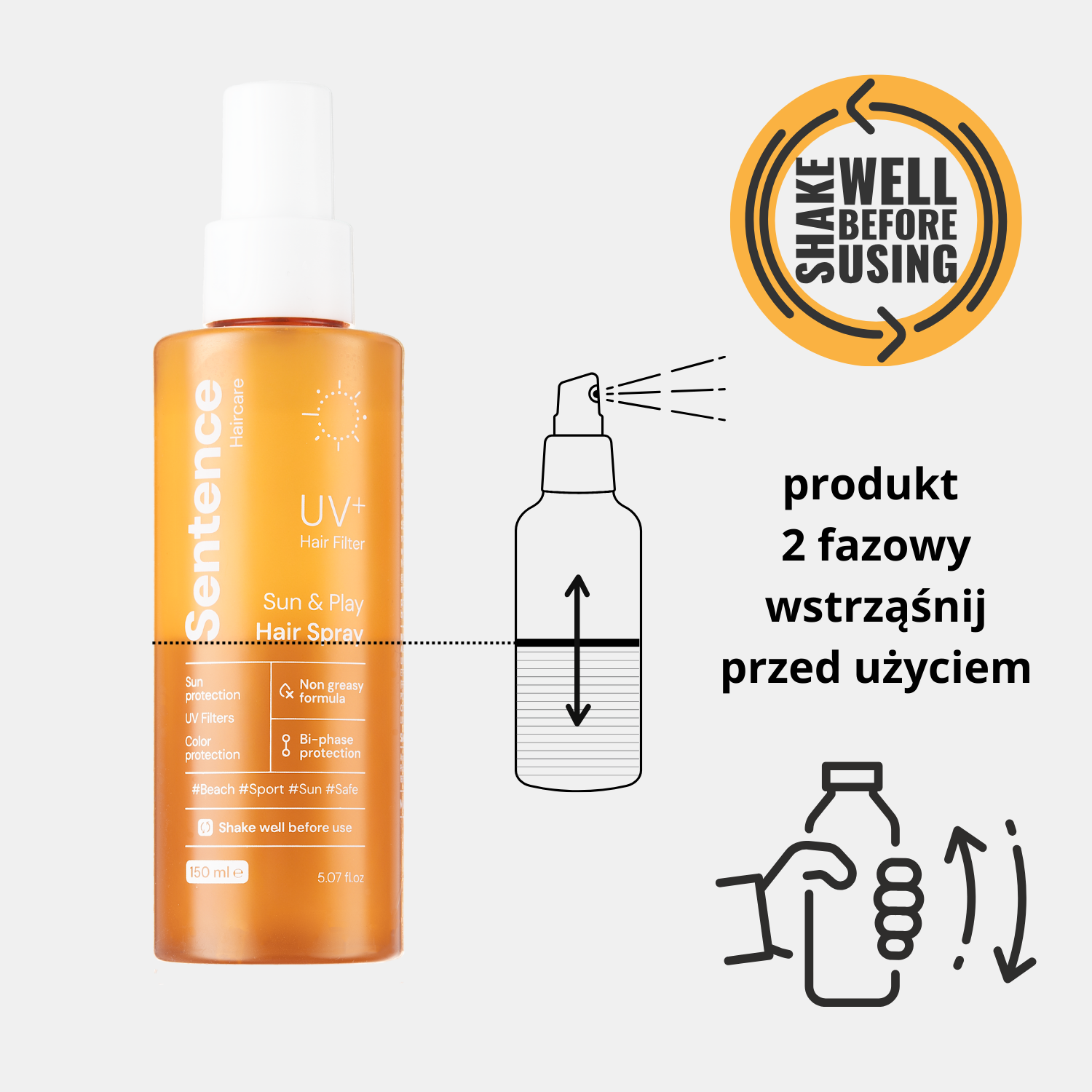 Spray UV do włosów Sun & Play Sentence