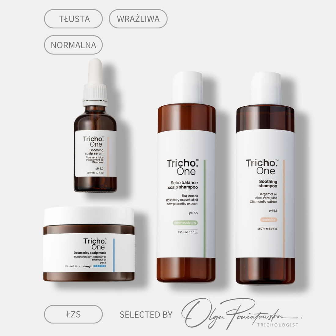 Zestaw na ŁZS łojotokowe zapalenie skóry głowy - skóra tłusta (bez łuszczenia)