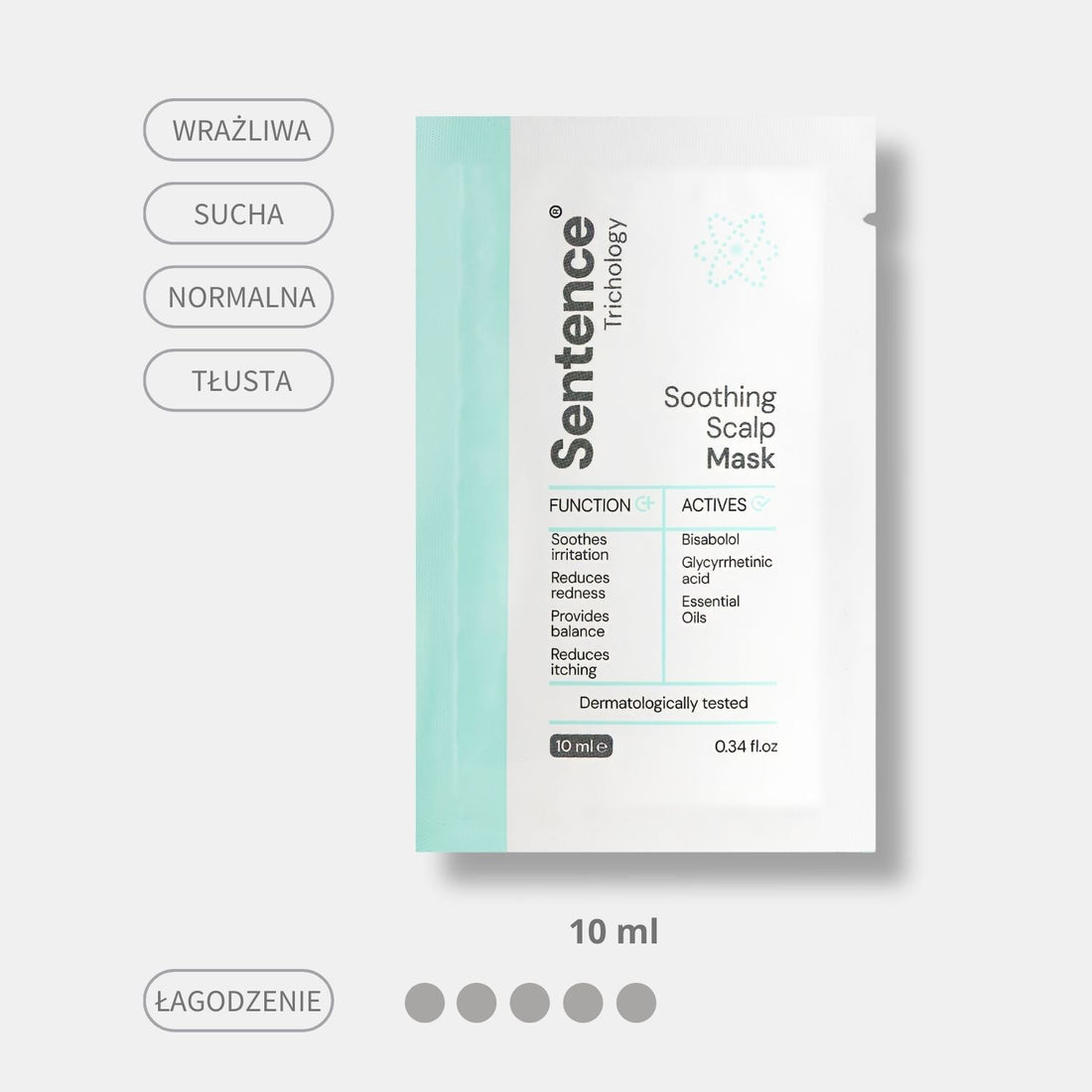 Maska kojąca do skóry głowy Sentence Trichology - Saszetka 10 ml