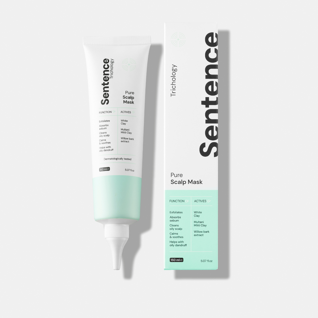 Peelingująca maska do skóry głowy z glinką Sentence Trichology