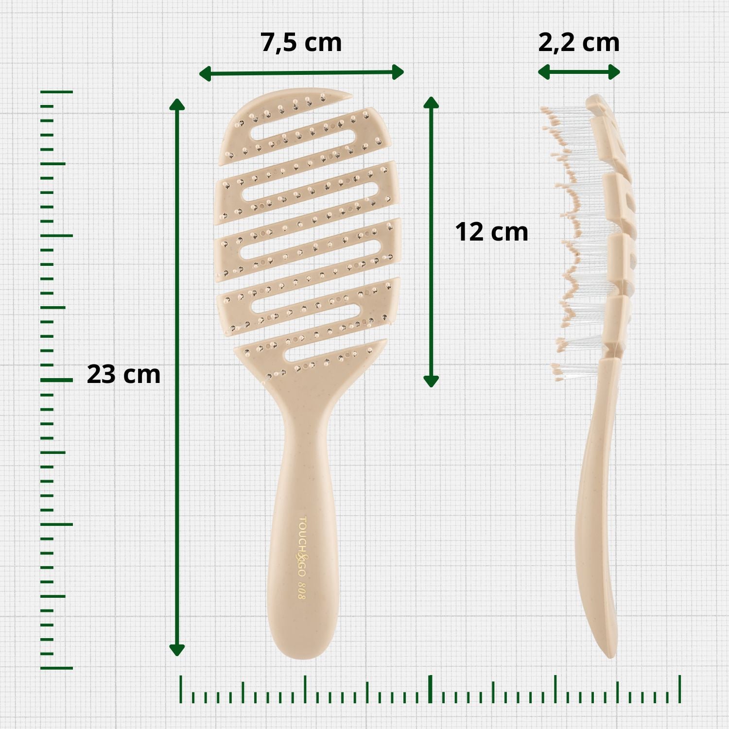 Szczotka do włosów Touch&Go 808 - beżowa