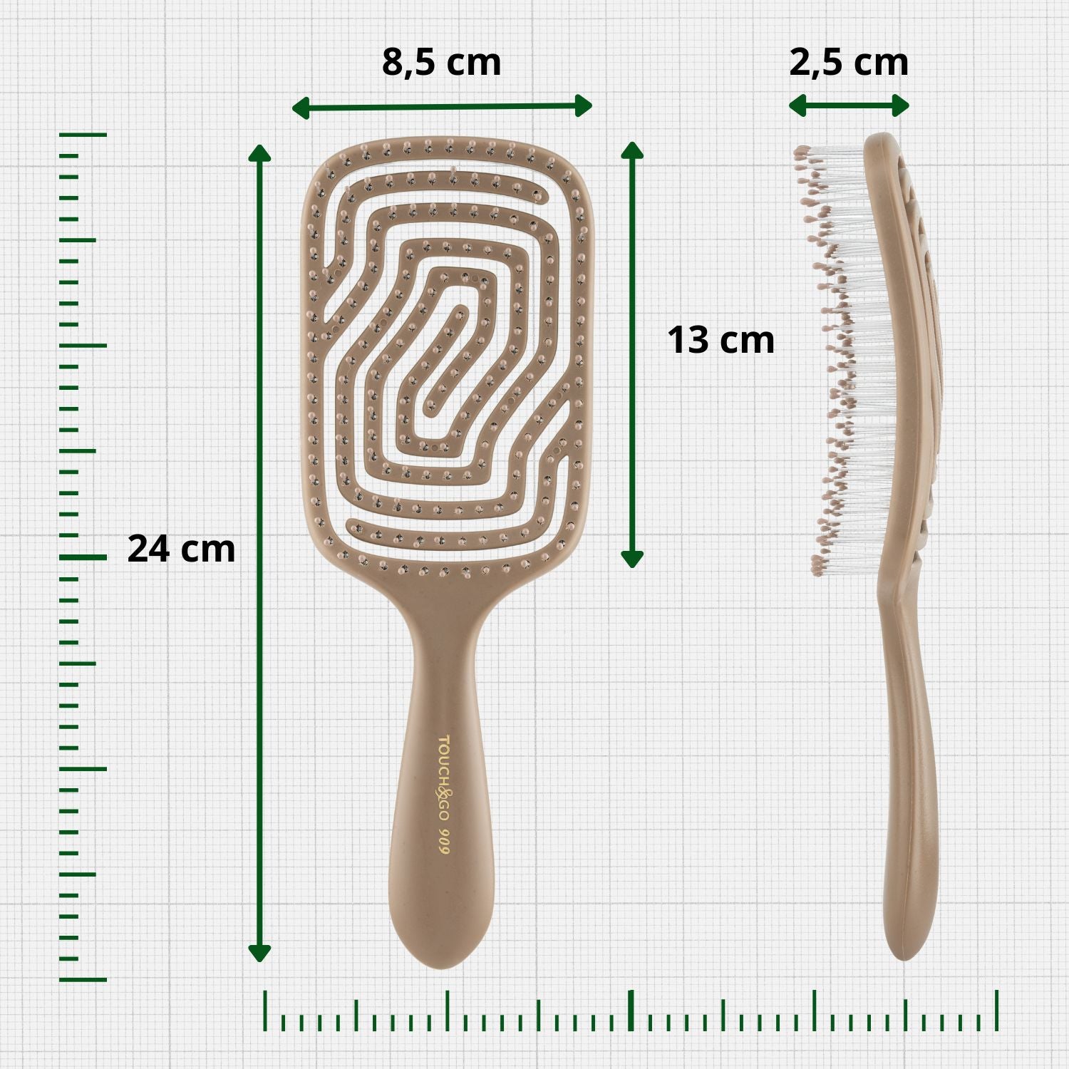 Szczotka do włosów Touch&Go 909 - brązowa