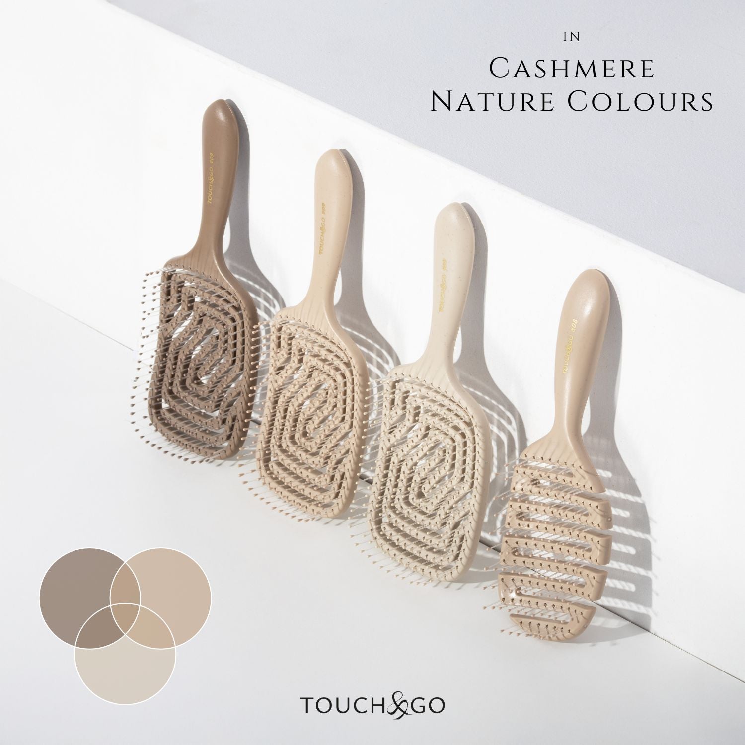 Szczotka do włosów Touch&Go 808 - beżowa