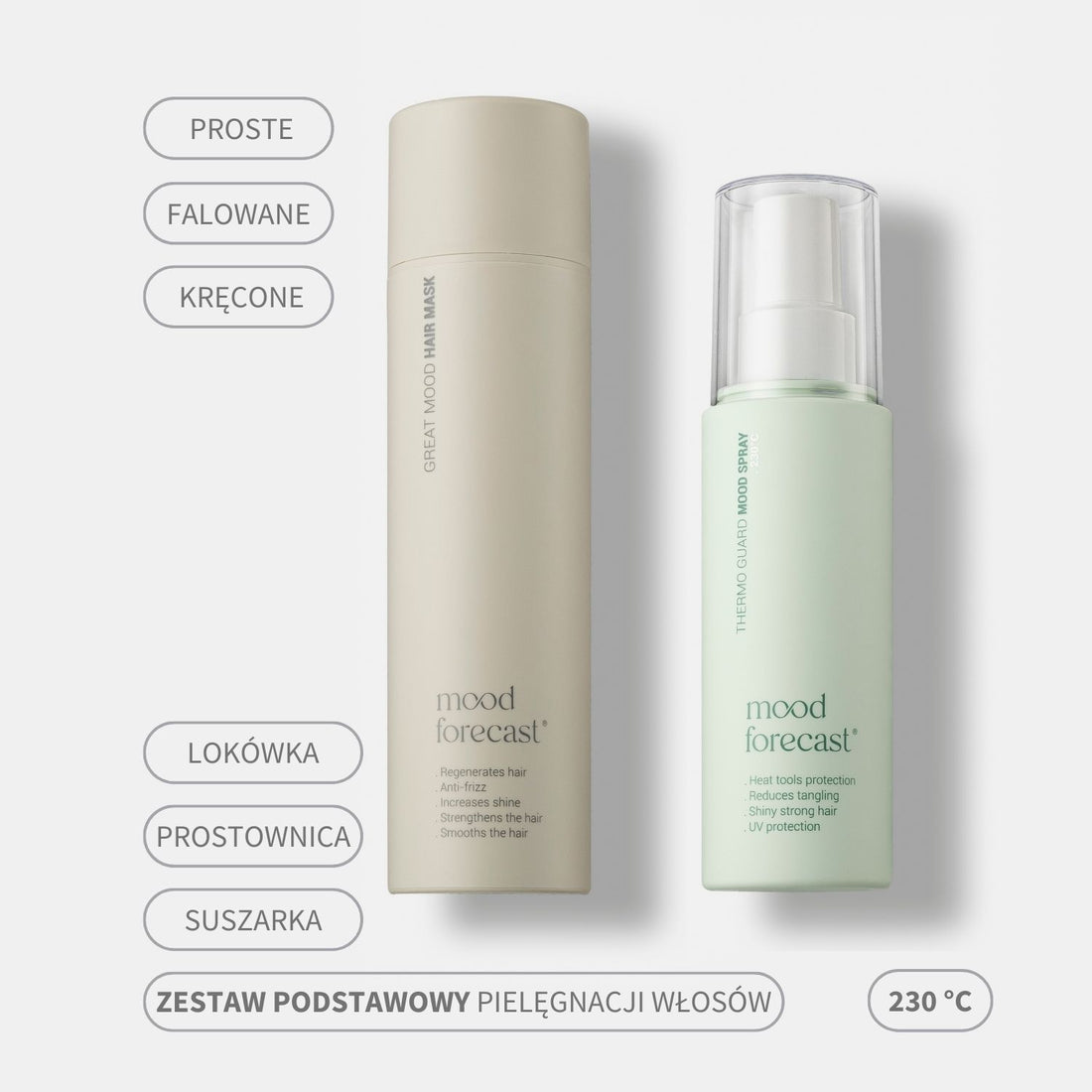 Zestaw do pielęgnacji włosów - suszarka + prostownica/lokówka