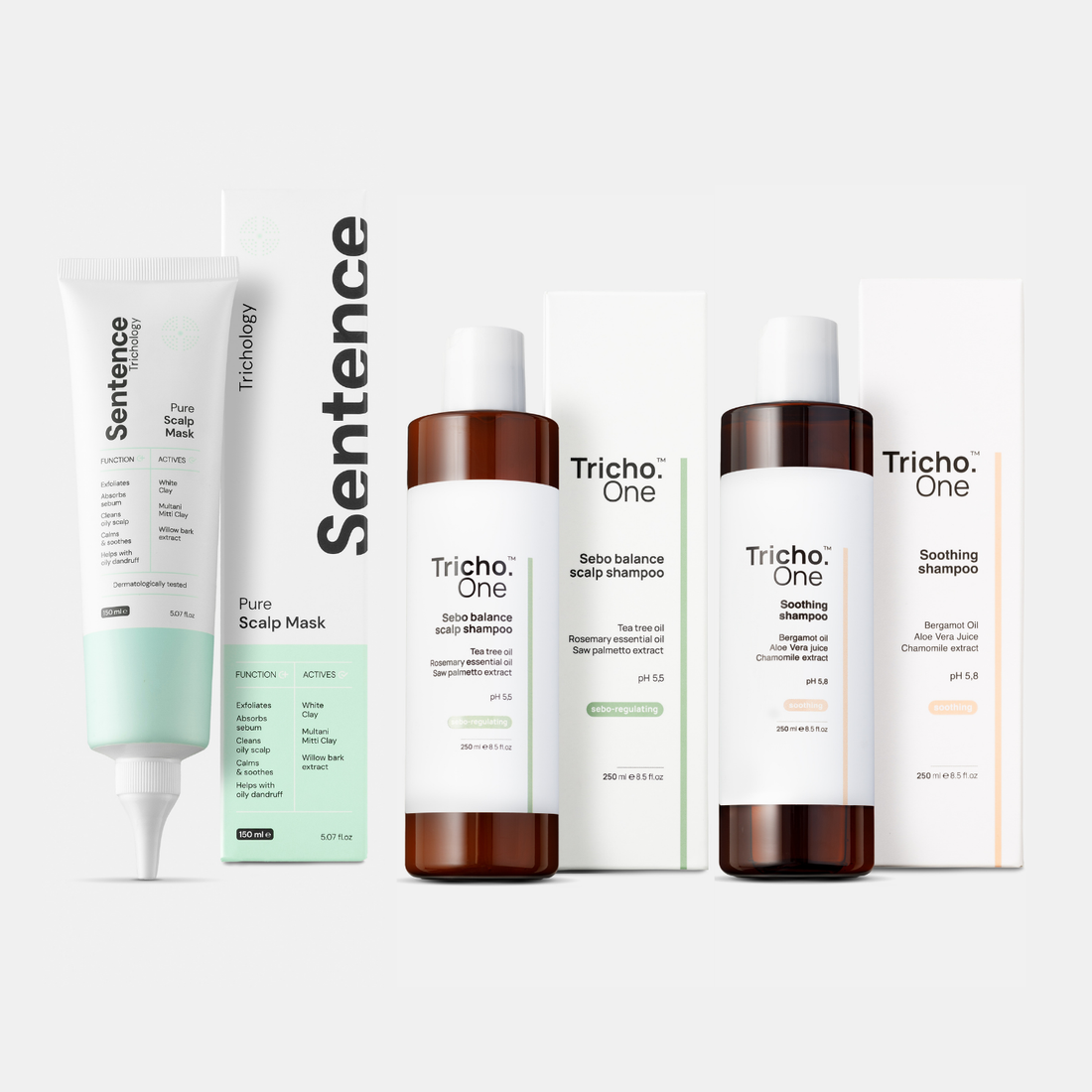 Zestaw na przetłuszczanie i łojotok - skóra wrażliwa/zaczerwieniona (Sentence)