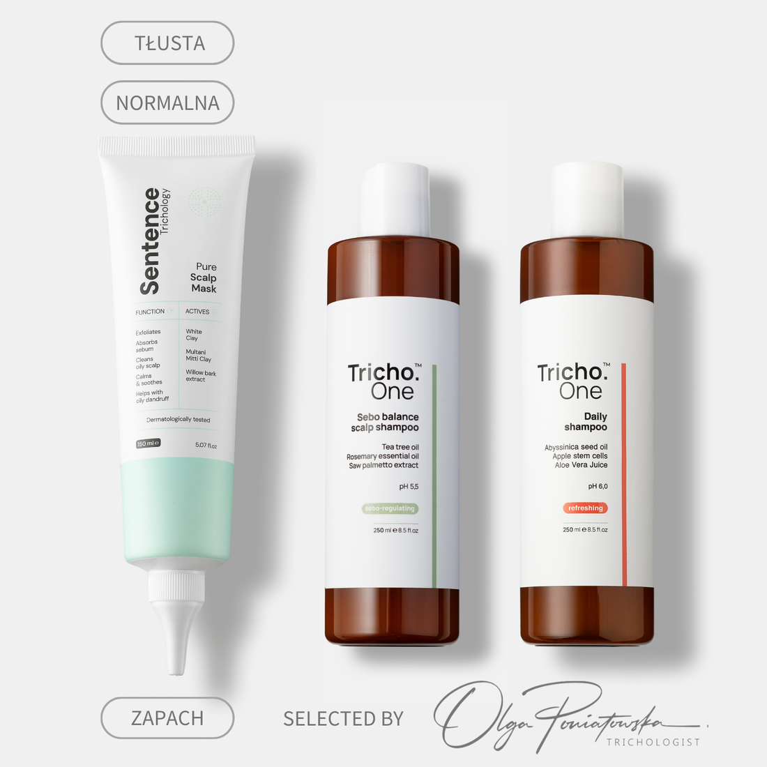 Zestaw na nieprzyjemny zapach skóry głowy - skóra tłusta