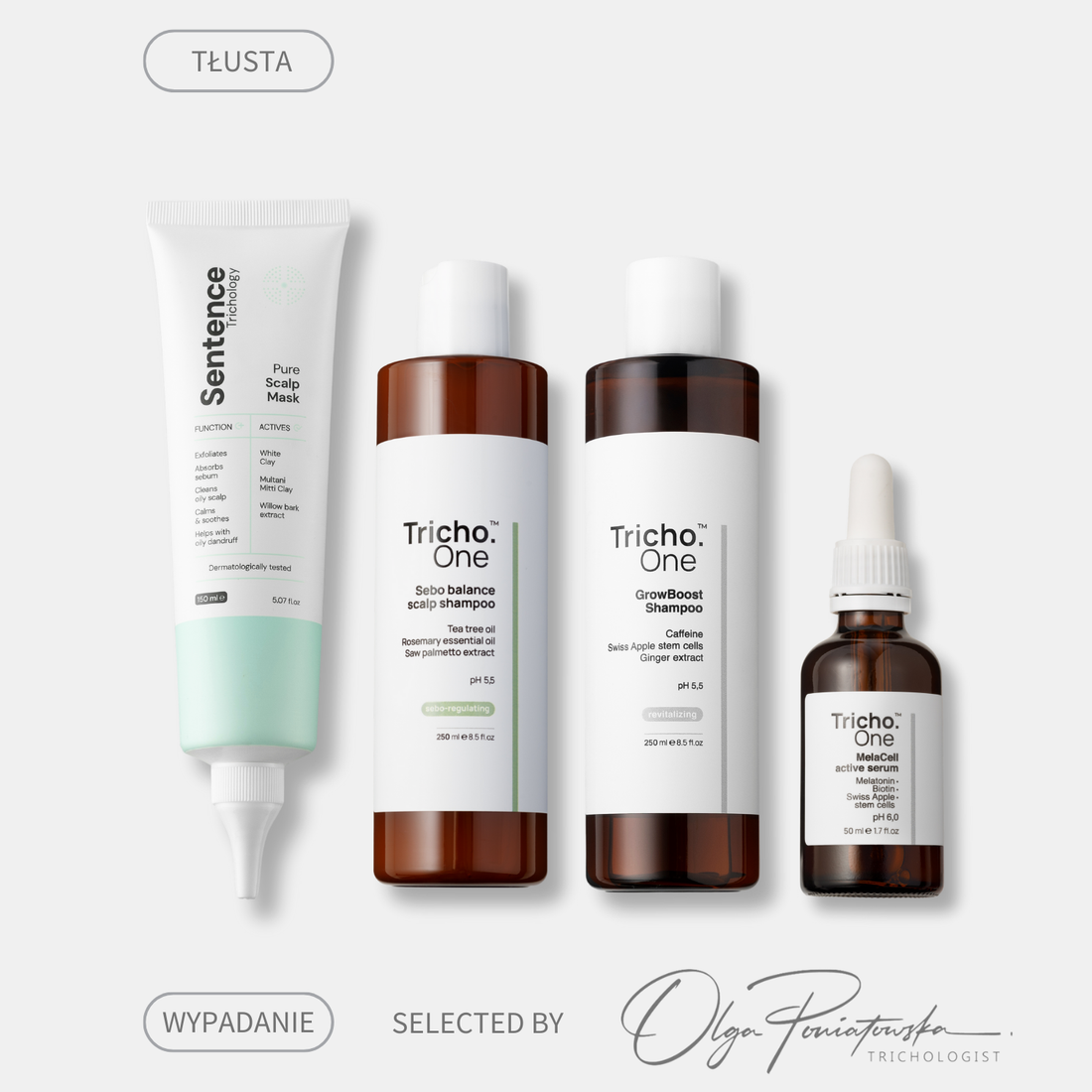 Zestaw na wypadanie włosów dla skóry głowy tłustej