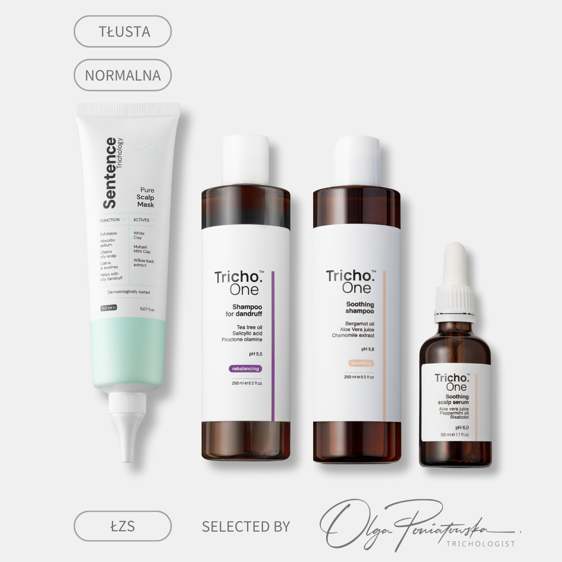 Zestaw na ŁZS łojotokowe zapalenie skóry głowy - skóra tłusta z łuską łupieżową