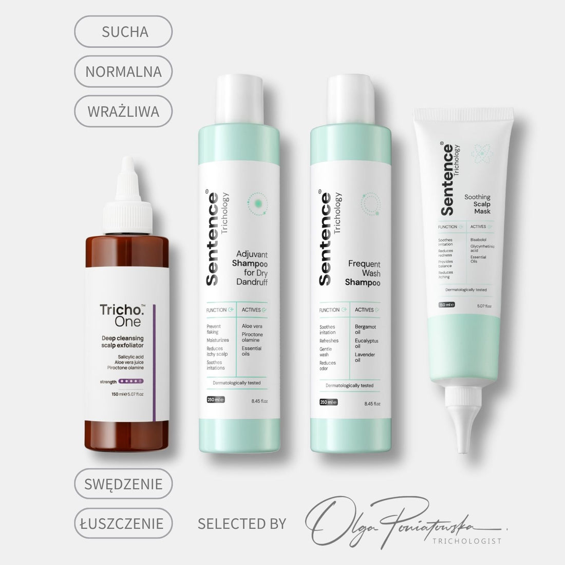 Zestaw na łuszczącą i swędzącą - suchą skórę głowy
