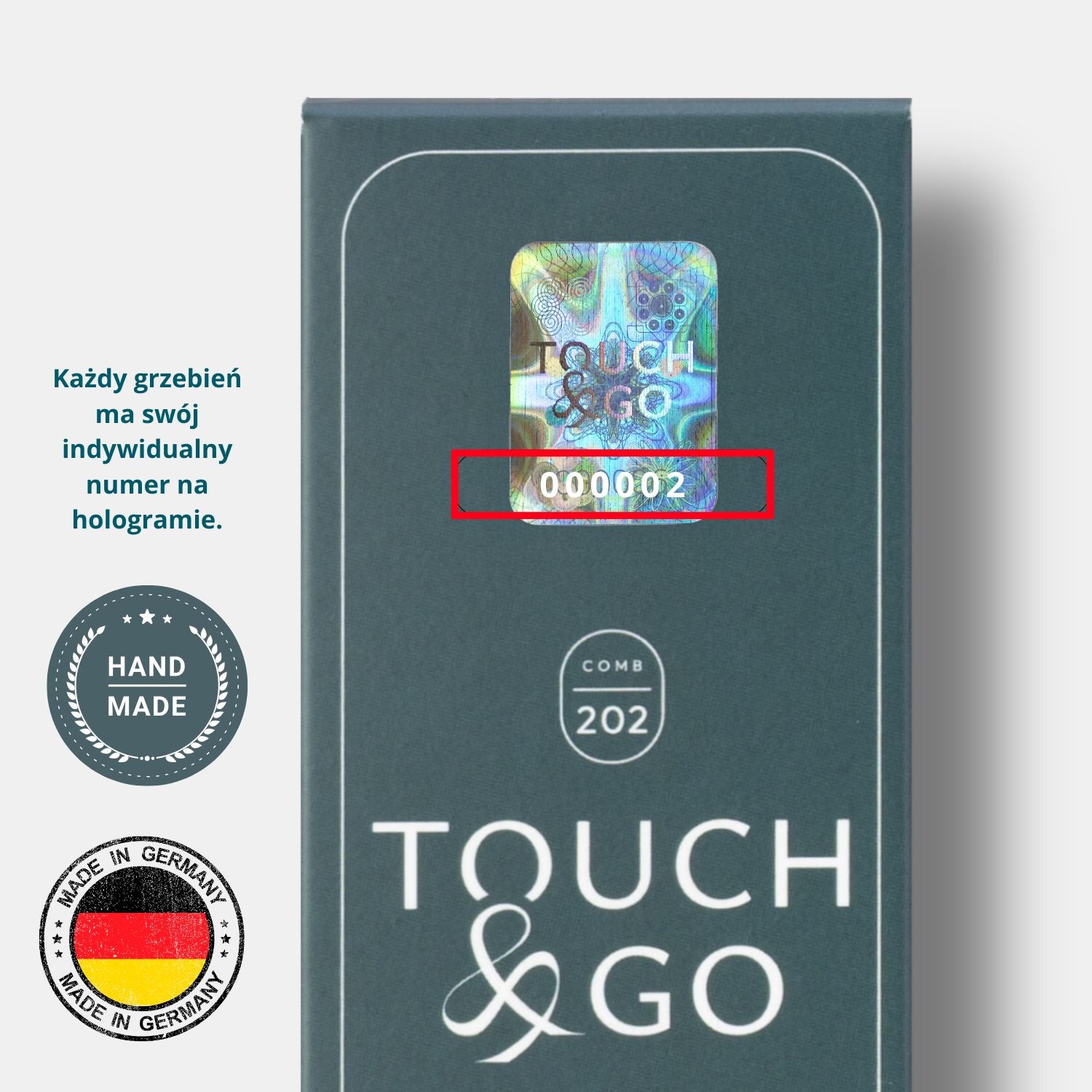 Grzebień Touch&Go 202 do włosów grubych