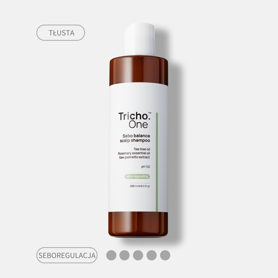 Szampon sebo-regulujący przetłuszczanie i łojotok Tricho.One