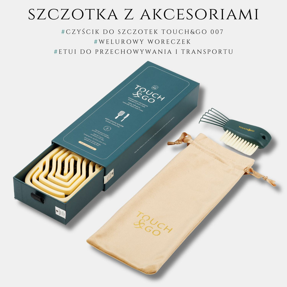 Szczotka do włosów Touch&amp;Go 909 - żółta - limited edition