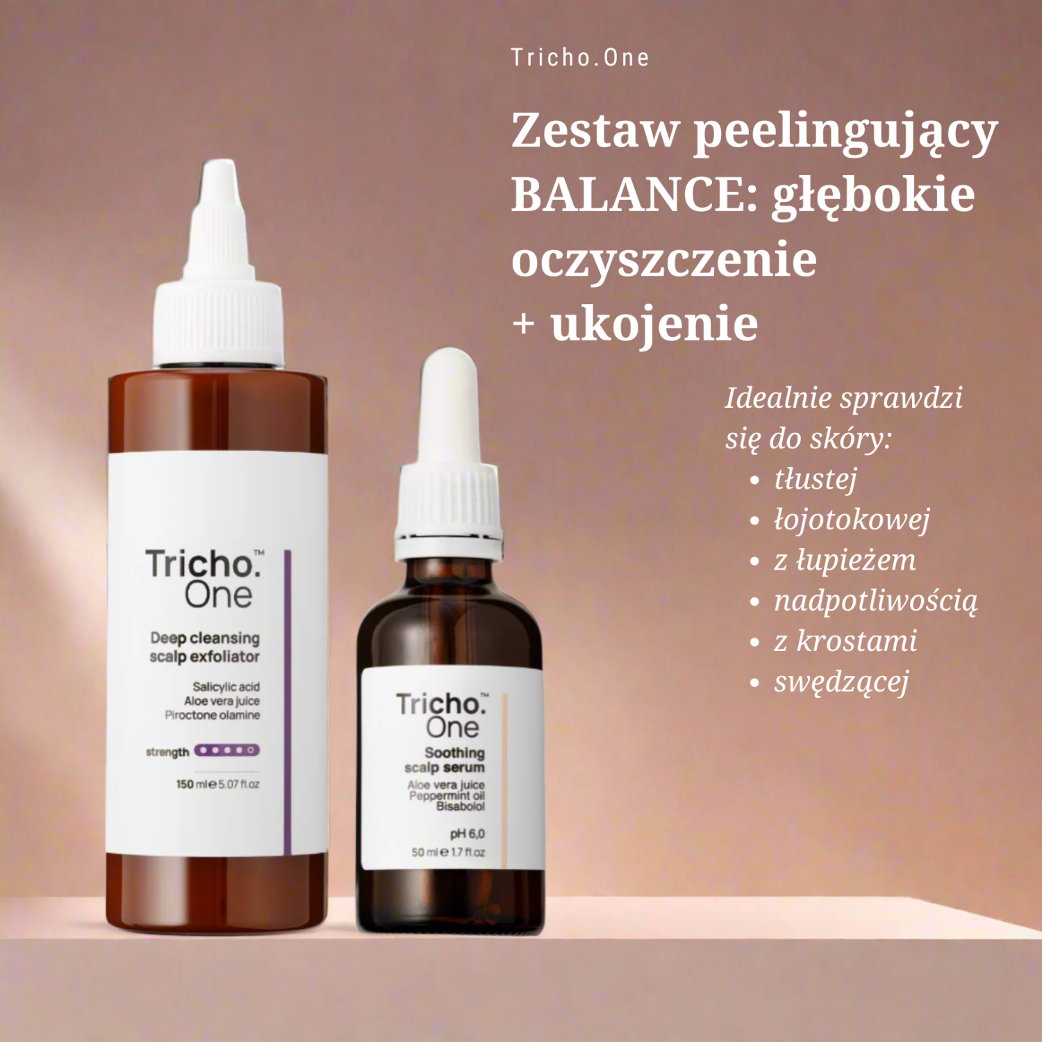 Zestaw peelingujący do skóry głowy BALANCE głębokie oczyszczanie + ukojenie