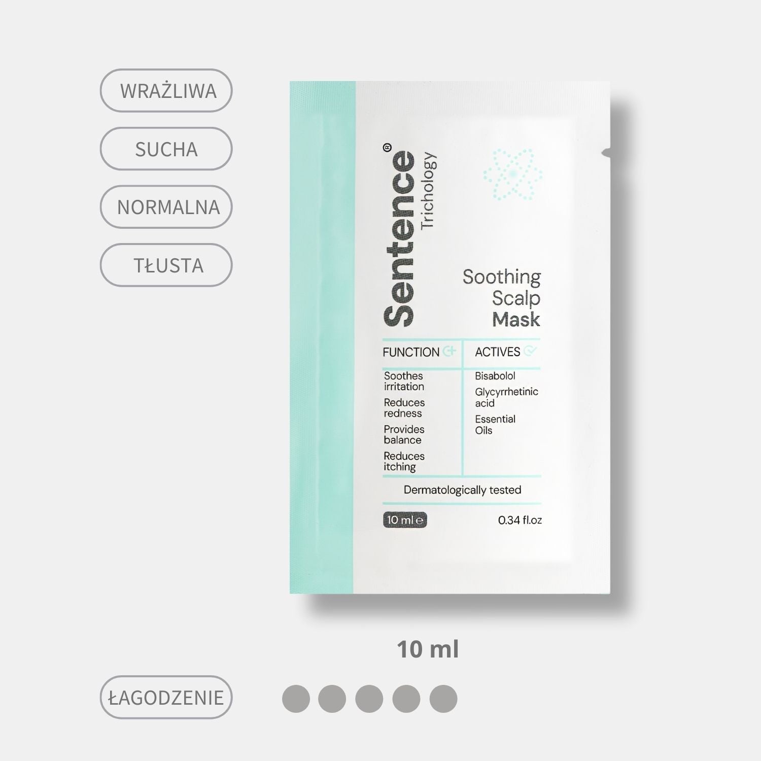 Maska kojąca do skóry głowy Sentence Trichology - Saszetka 10 ml