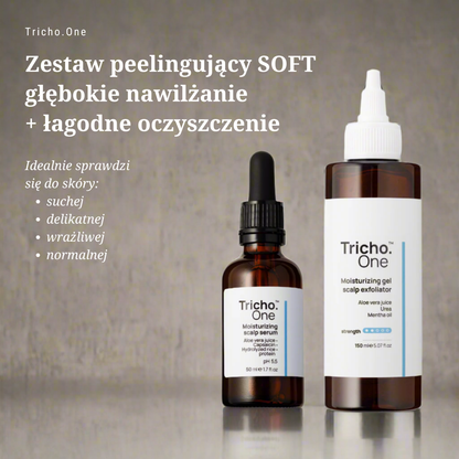 Zestaw peelingujący do skóry głowy SOFT głębokie nawilżanie + łagodne oczyszczanie