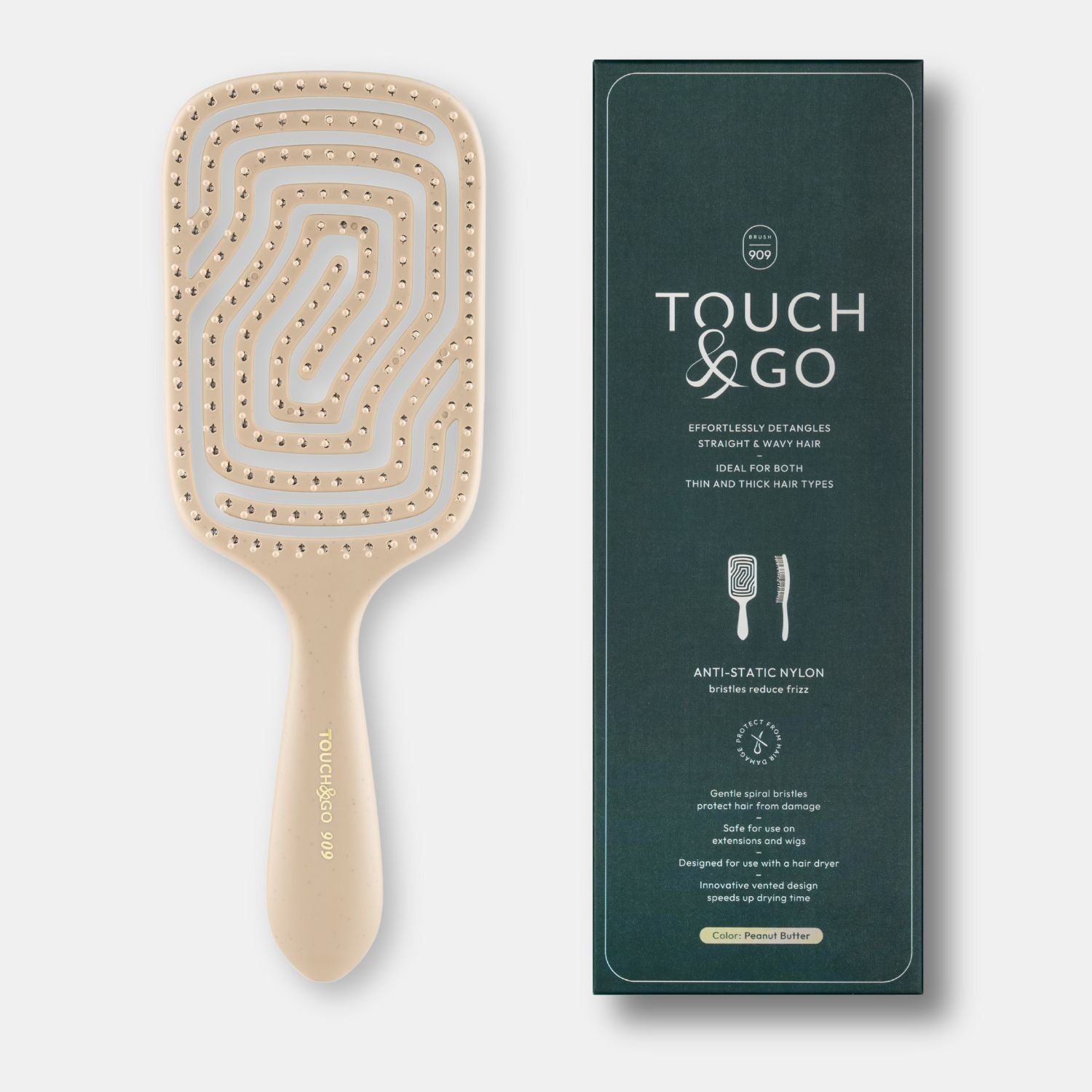 Szczotka do włosów Touch&amp;Go 909 - beżowa