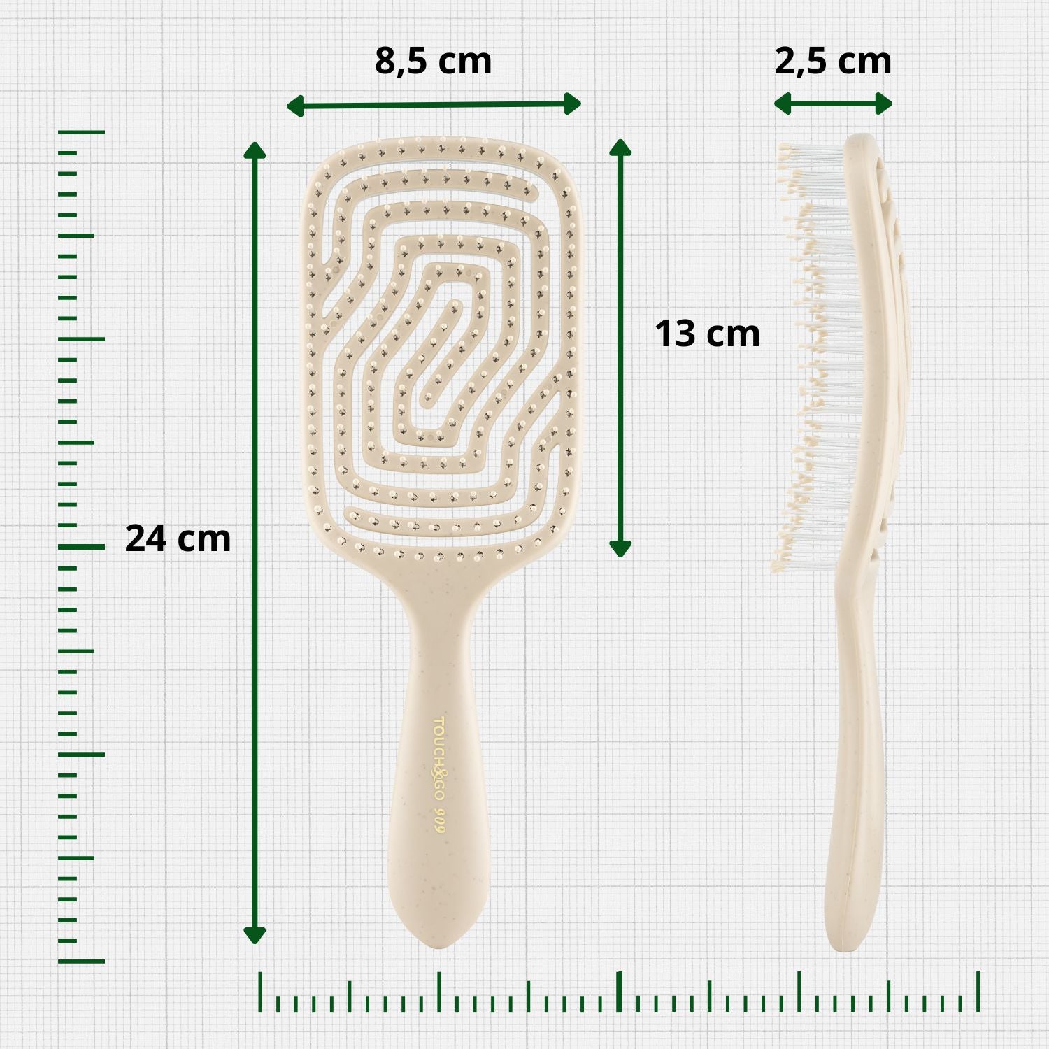 Szczotka do włosów Touch&amp;Go 909 - kremowa
