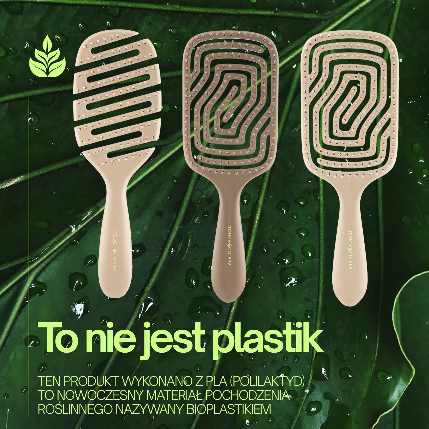 Szczotka do włosów Touch&amp;Go 808 - beżowa