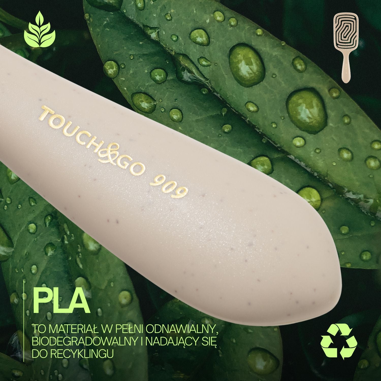 Szczotka do włosów Touch&amp;Go 808 - beżowa
