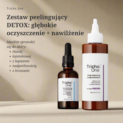 Zestaw peelingujący do skóry głowy DETOX głębokie oczyszczanie + nawilżenie