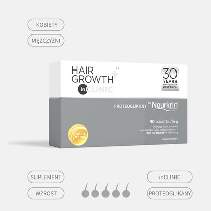 Nourkrin® HairGrowth+ InCLINIC – Proteoglikany – Suplement diety