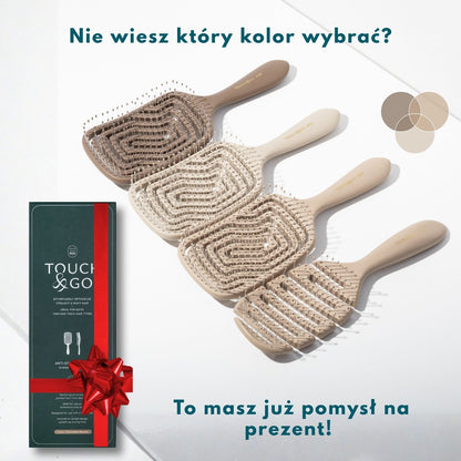 Szczotka do włosów Touch&amp;Go 909 - beżowa