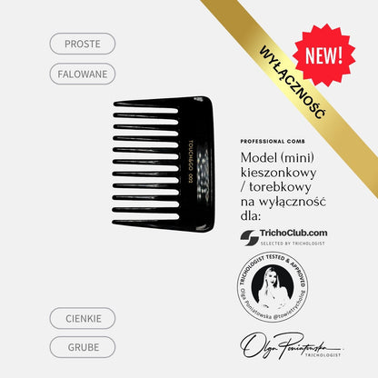 Grzebień Touch&amp;Go 002 (mini) uniwersalny do włosów cienkich i grubych